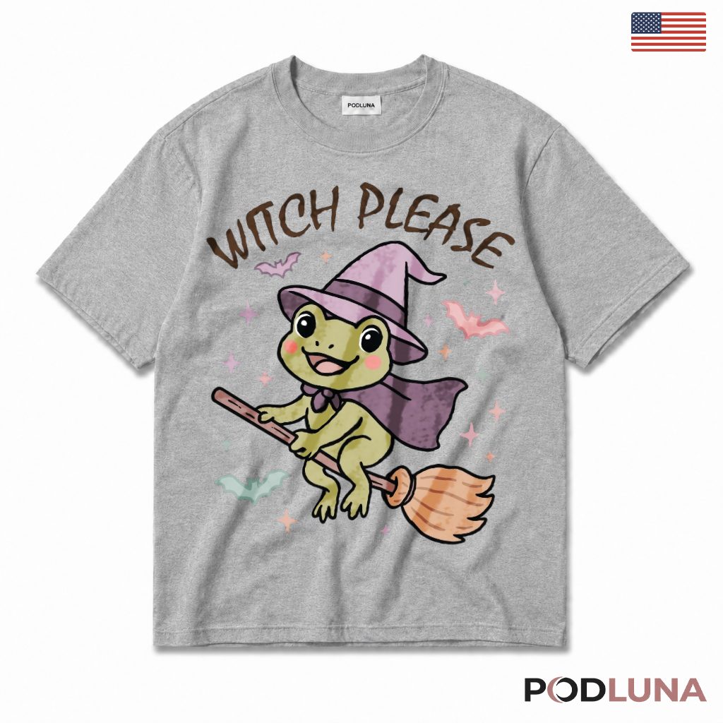 Halloween Witch Frog T-Shirt Witch Please