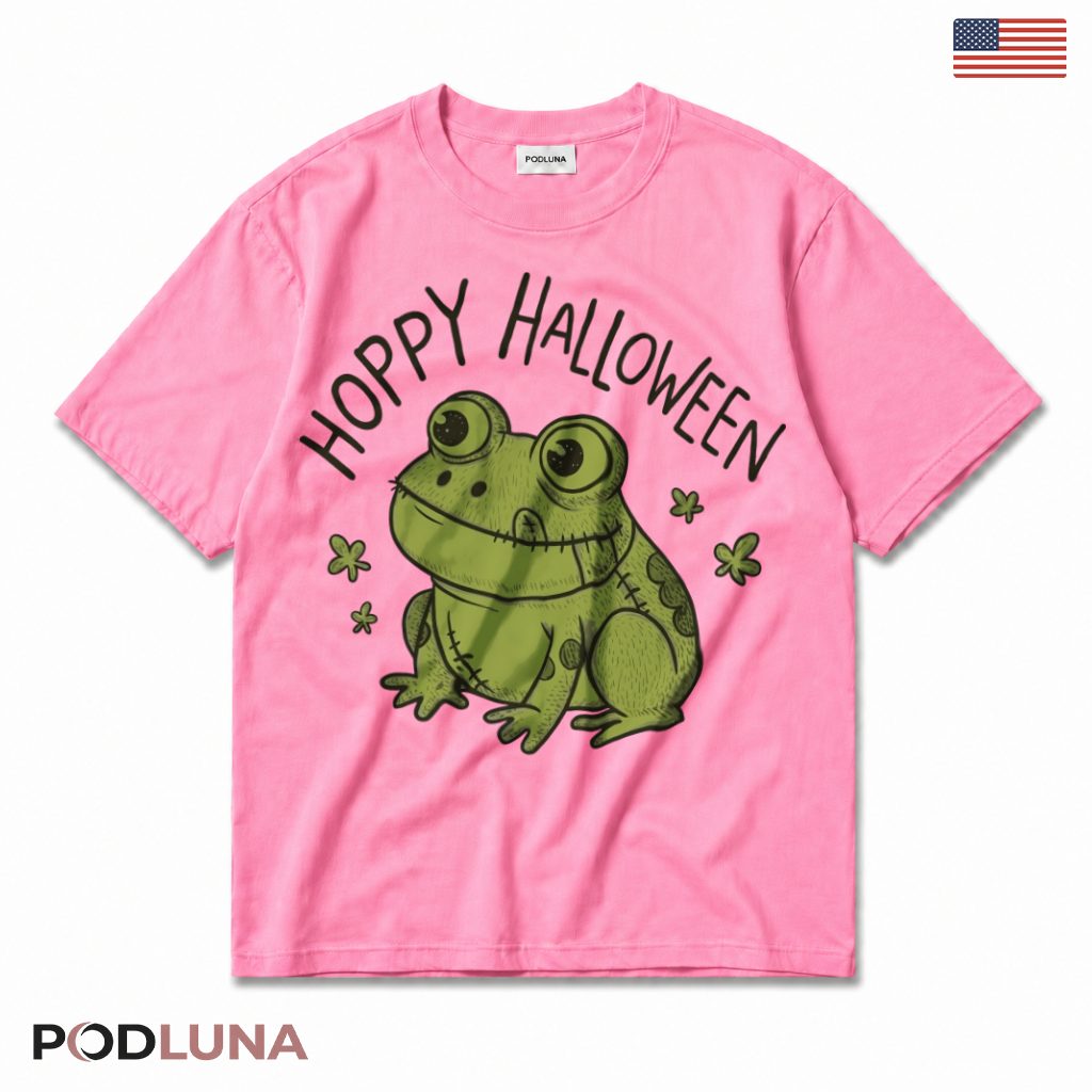 Halloween Zombie Frog T-Shirt Hoppy Halloween