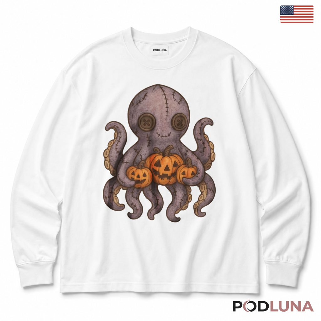 Octopus Halloween Long Sleeve Spooky Pumpkin Doll Cute Animal Octopus Halloween Long Sleeve Spooky Pumpkin Doll Cute Animal