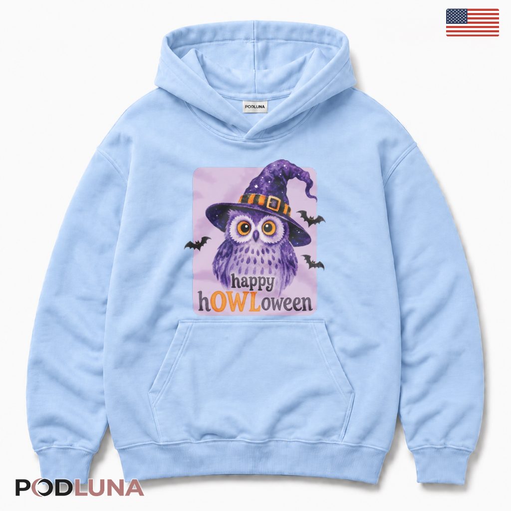 Owl Halloween Hoodie Witch Cute Spooky Night Bird Gift Owl Halloween Hoodie Witch Cute Spooky Night Bird Gift