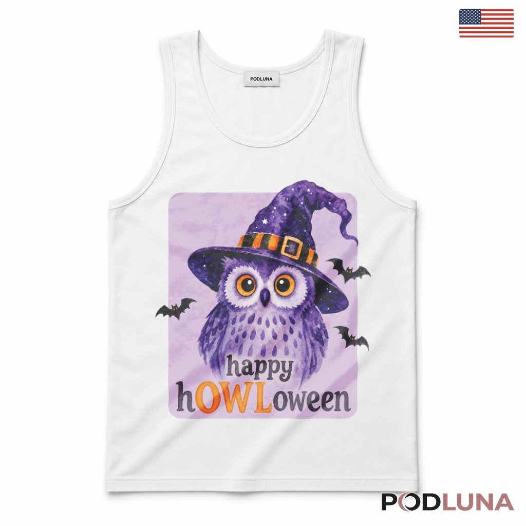 Owl Halloween Tank Top Witch Cute Spooky Night Bird Gift Owl Halloween Tank Top Witch Cute Spooky Night Bird Gift