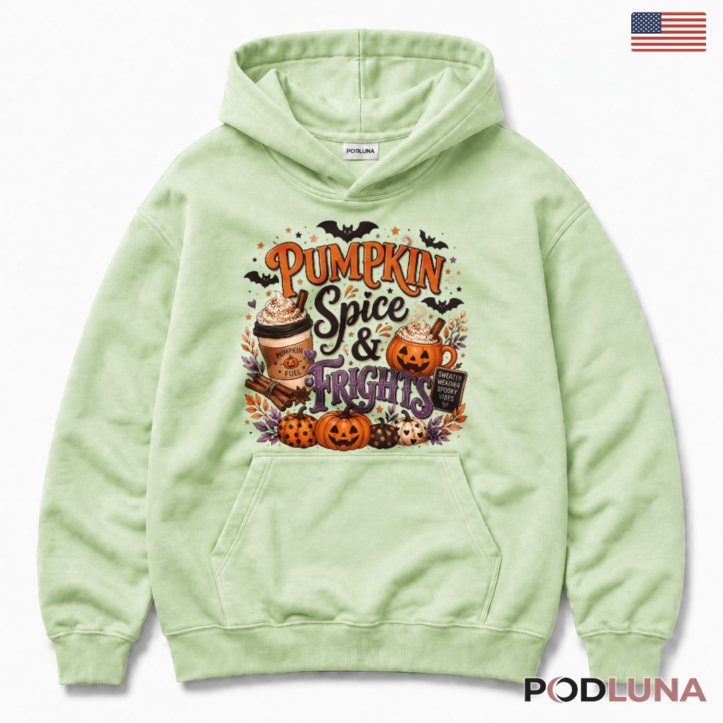 Pumpkin Spice Halloween Hoodie Latte Coffee Spooky Pumpkin Spice Halloween Hoodie Latte Coffee Spooky