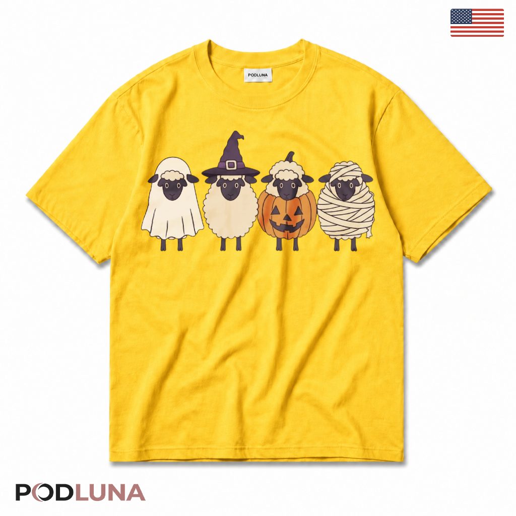 Sheep Halloween Costume T-Shirt Spooky Farm Animal Party Funny Gift