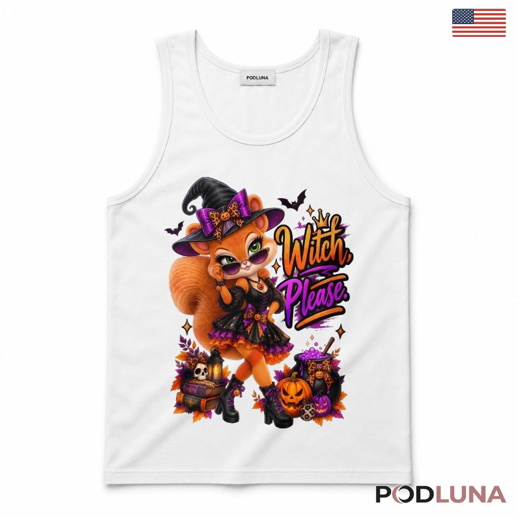 Squirrel Witch Please Halloween Tank Top Cute Witchy Animal Costume Squirrel Witch Please Halloween Tank Top Cute Witchy Animal Costume