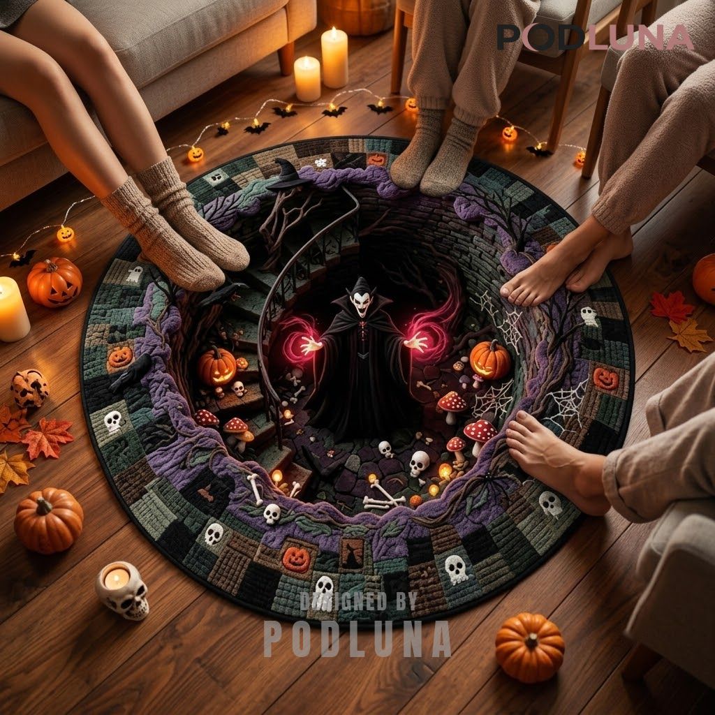 Vampire Halloween 3D Rug Magic Glow Mushroom Patchwork Vortex 2 Vampire Halloween 3D Rug Magic Glow Mushroom Patchwork Vortex 2