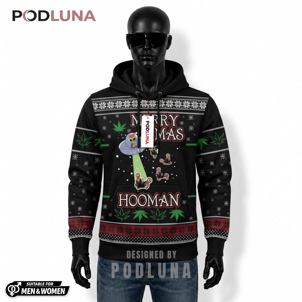 Alien Santa Funny Xmas 3D Hoodie 1