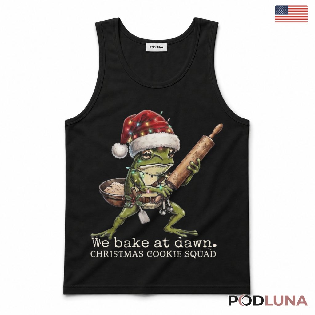 Baking Frog Christmas Tank Top Rolling Pin Cookie Squad Bake Dawn Santa Hat Baking Frog Christmas Tank Top Rolling Pin Cookie Squad Bake Dawn Santa Hat