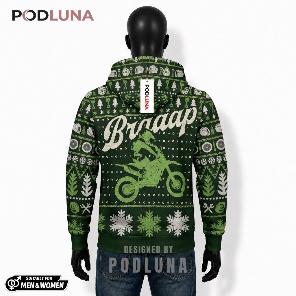 Dirt Bike Braaap Motorcycle Ugly Christmas 3D Hoodie 2 Dirt Bike Braaap Motorcycle Ugly Christmas 3D Hoodie 2