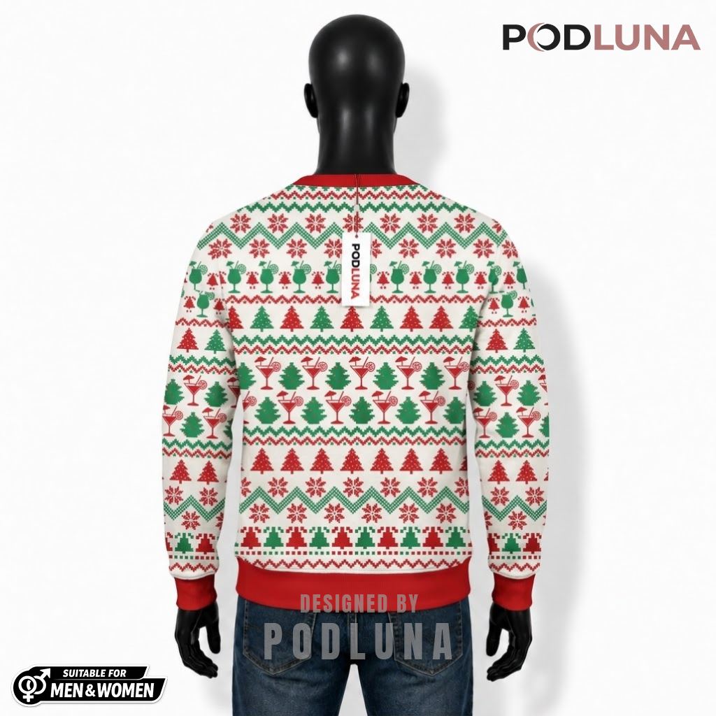 Drink Drank Drunk Ugly Christmas Sweater Funny Santa Snowman Gingerbread Wine Glasses Back Drink Drank Drunk Ugly Christmas Sweater Funny Santa Snowman Gingerbread Wine Glasses Back