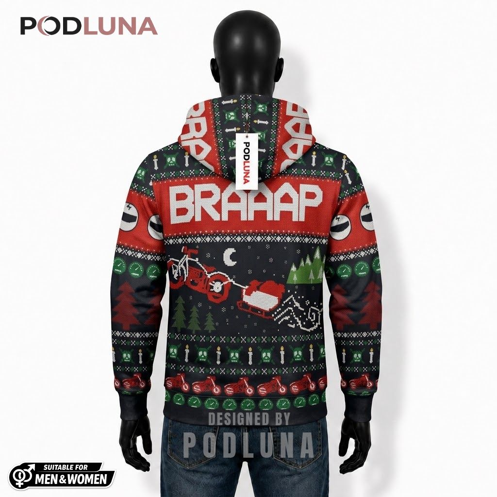 Extreme Sports Braaap Motorcross Funny Ugly Christmas 3D Hoodie 2 Extreme Sports Braaap Motorcross Funny Ugly Christmas 3D Hoodie 2