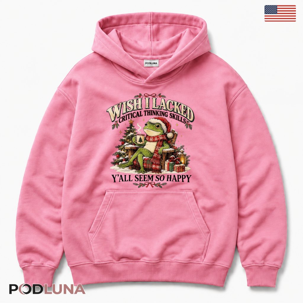 Frog Christmas Hoodie Critical Thinking Winter Scarf Snowy Tree Lantern Frog Christmas Hoodie Critical Thinking Winter Scarf Snowy Tree Lantern