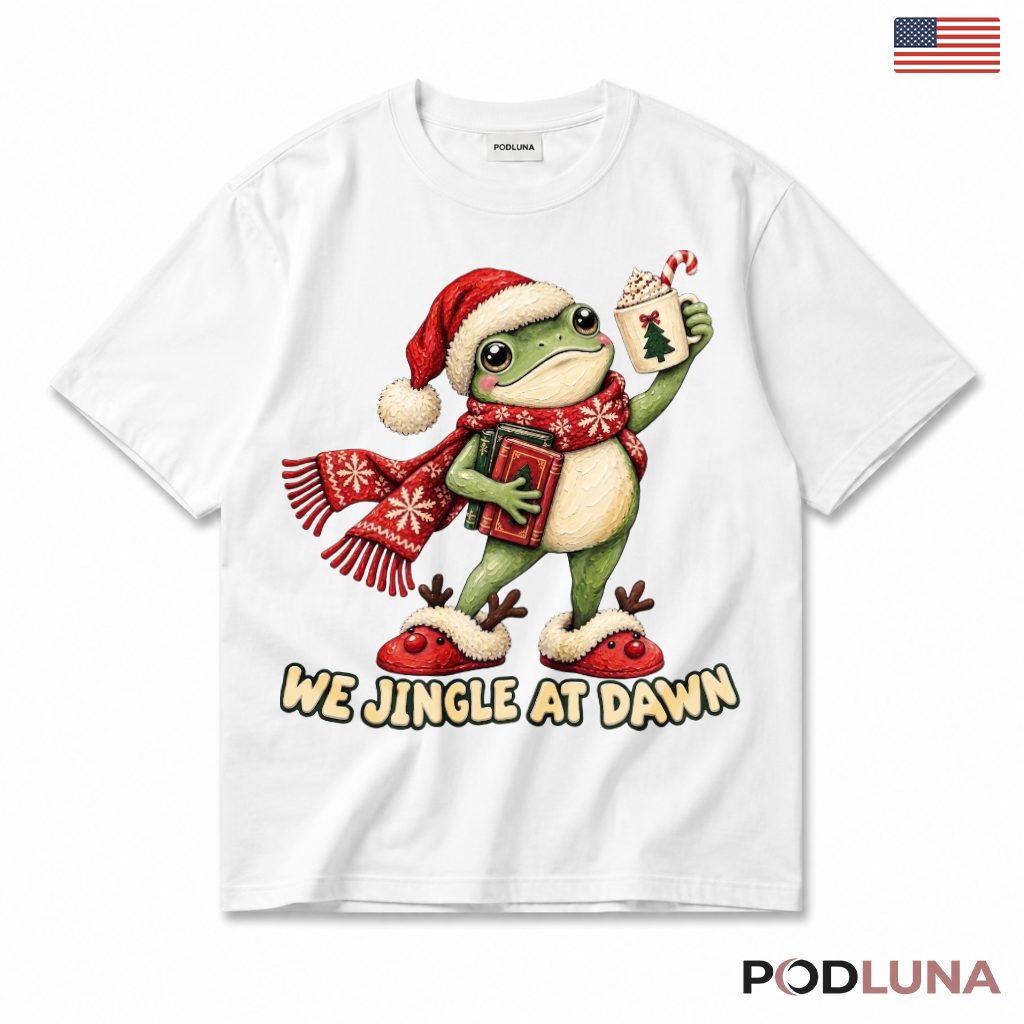 Frog Dawn Christmas T-Shirt Reindeer Slippers Books Candy Cane Mug Cozy