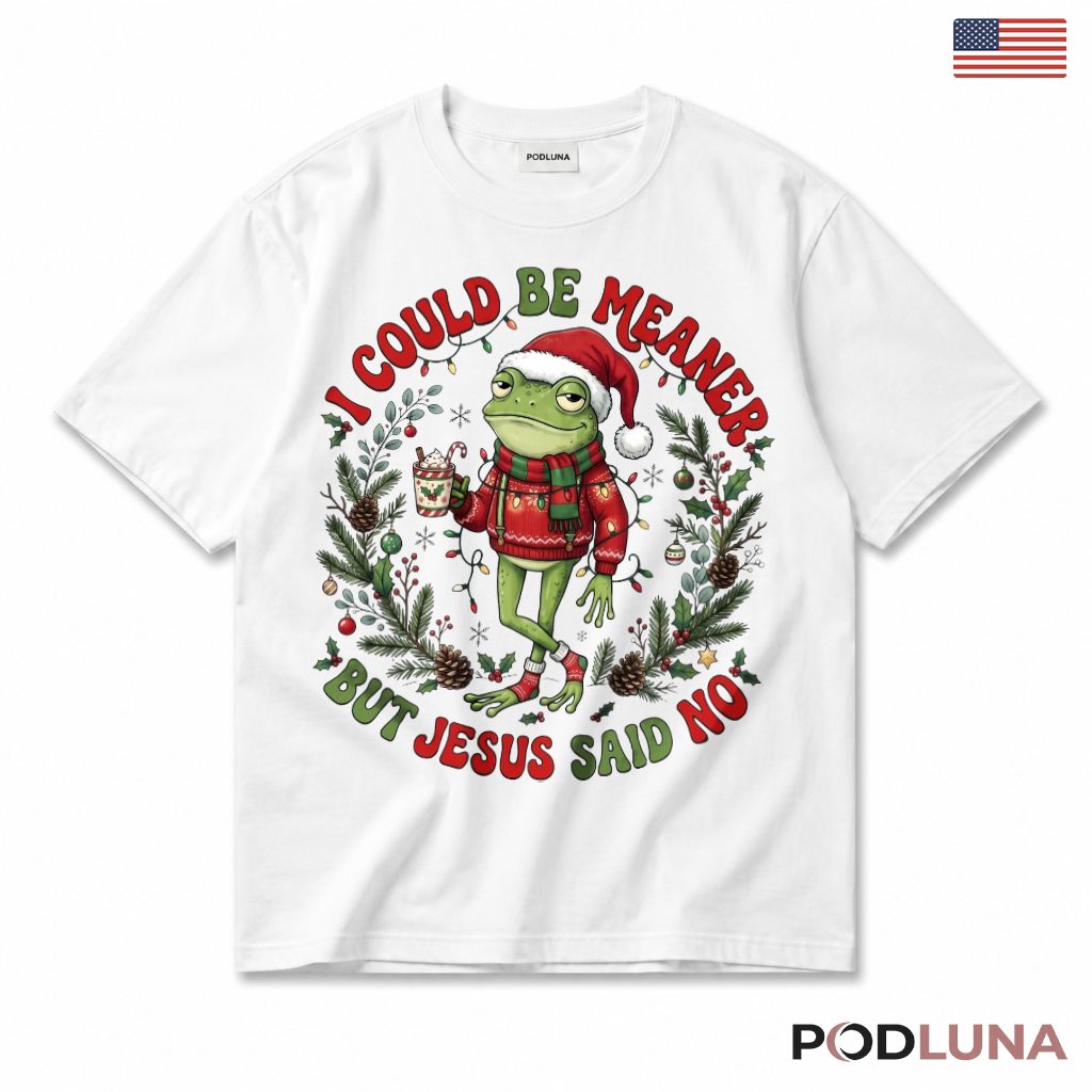 Hopping Frog Christmas Shirt Through Holidays Sled Presents Coffee Cup Retro Hopping Frog Christmas Shirt Through Holidays Sled Presents Coffee Cup Retro