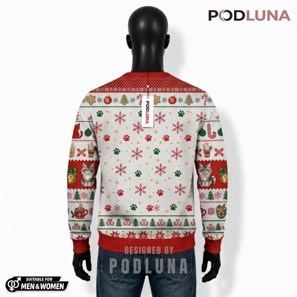 If I Had Anymore Christmas Spirit Ugly Sweater Christmas Funny Grumpy Cat Santa Hat Back If I Had Anymore Christmas Spirit Ugly Sweater Christmas Funny Grumpy Cat Santa Hat Back