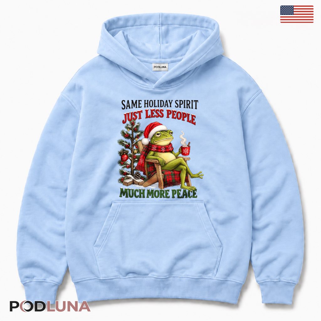 Introvert Frog Christmas Hoodie Less People More Peace Plaid Blanket Holiday Spirit Introvert Frog Christmas Hoodie Less People More Peace Plaid Blanket Holiday Spirit