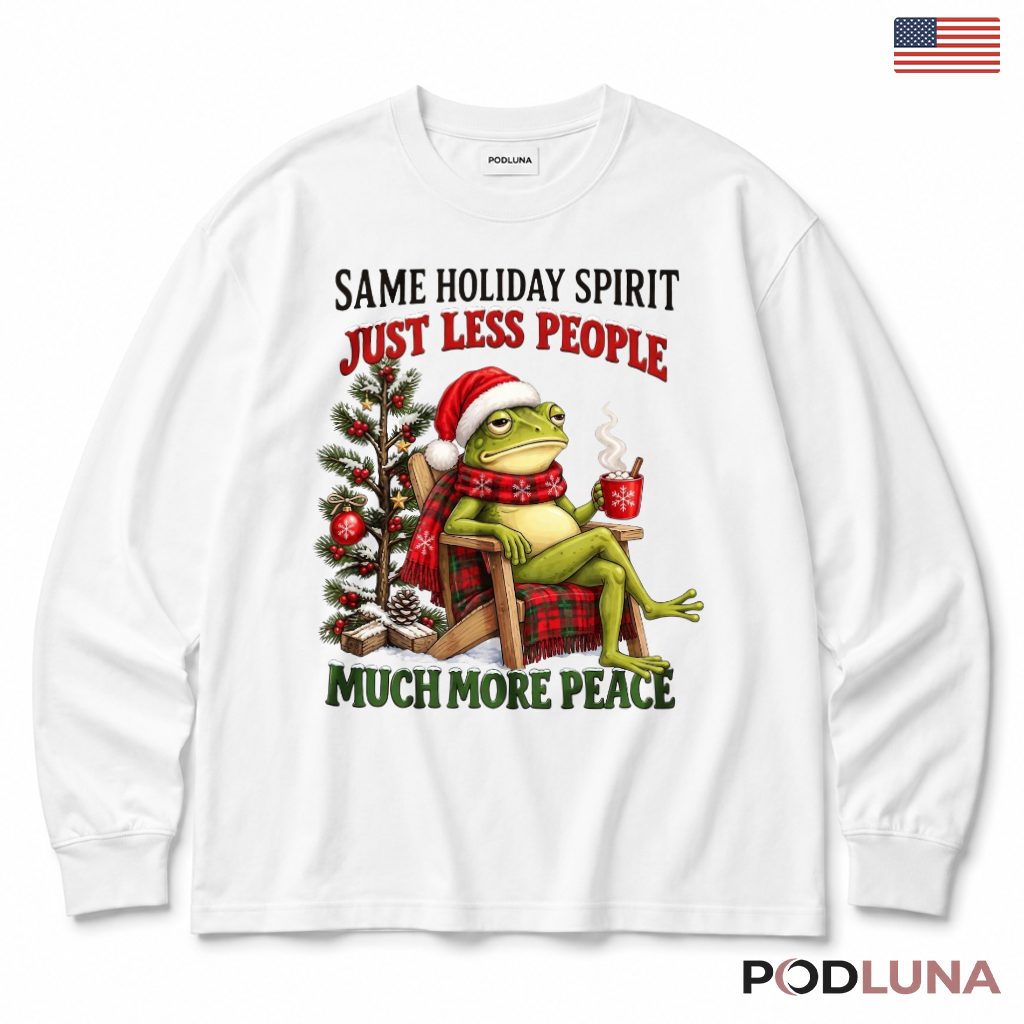 Introvert Frog Christmas Long Sleeve Less People More Peace Plaid Blanket Holiday Spirit Introvert Frog Christmas Long Sleeve Less People More Peace Plaid Blanket Holiday Spirit