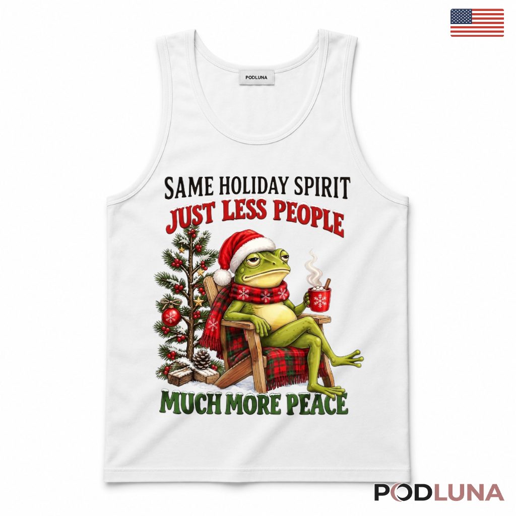 Introvert Frog Christmas Tank Top Less People More Peace Plaid Blanket Holiday Spirit Introvert Frog Christmas Tank Top Less People More Peace Plaid Blanket Holiday Spirit