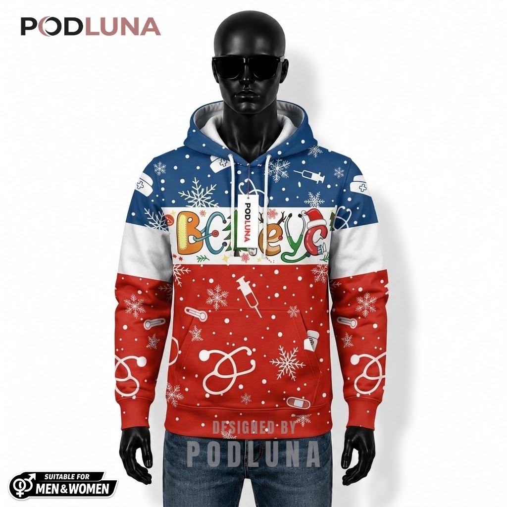 Medical Themed Nurse Ugly Christmas 3D Hoodie 1