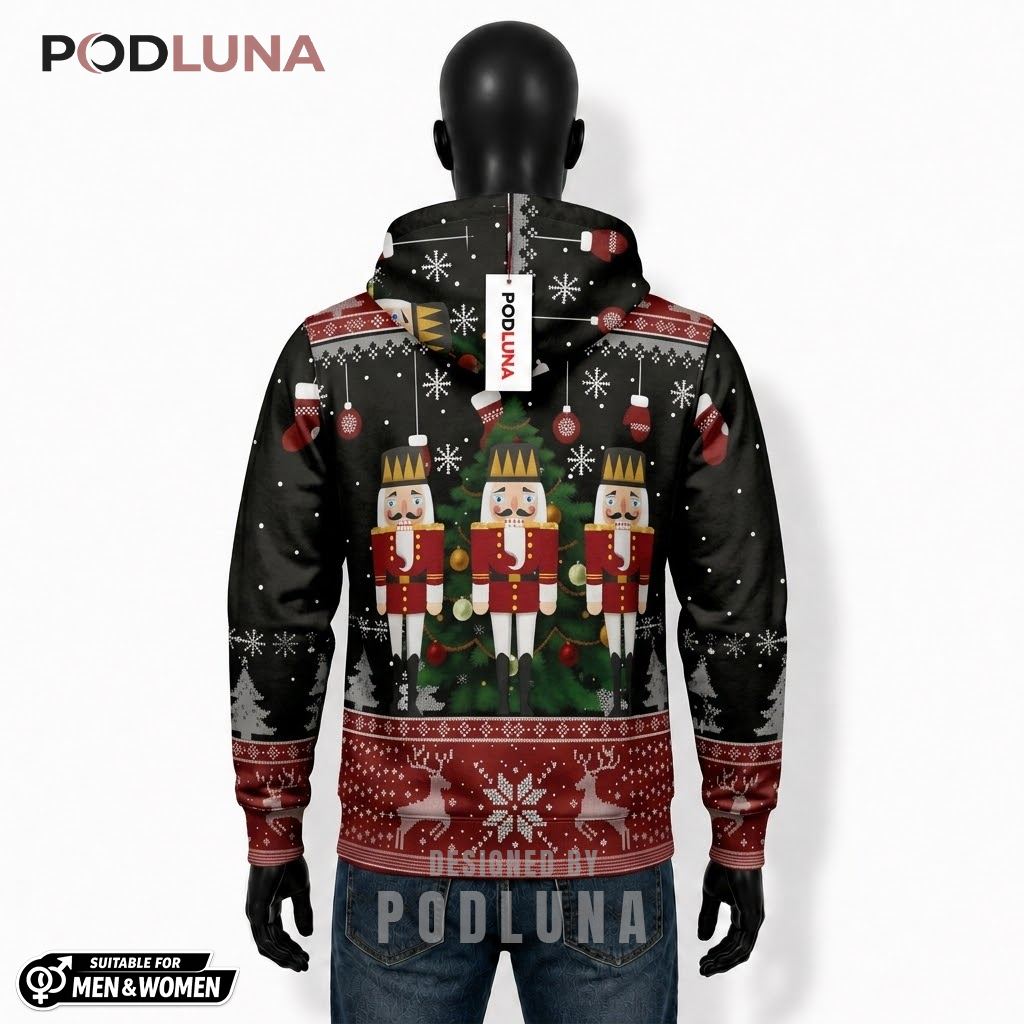 Nutcracker Soldier King Ugly Christmas 3D Hoodie 2 Nutcracker Soldier King Ugly Christmas 3D Hoodie 2