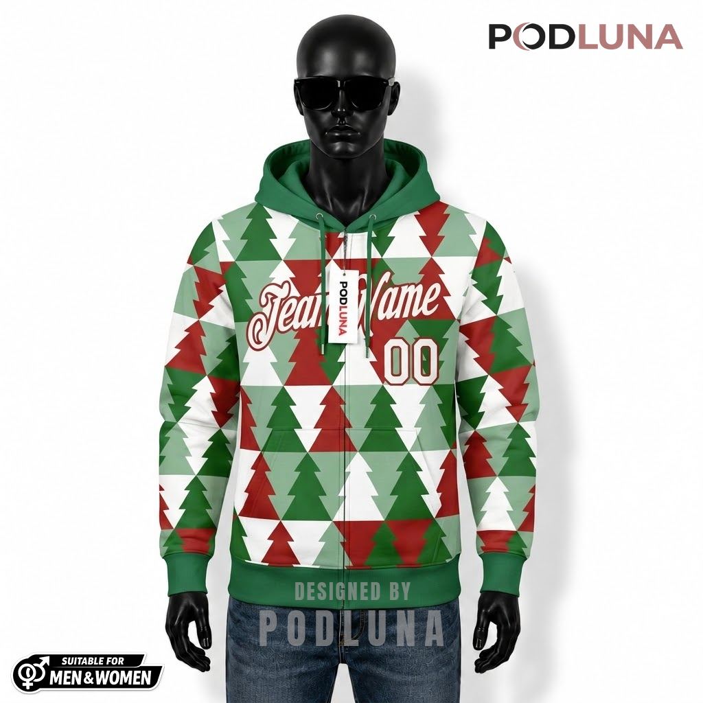 Pattern Christmas Tree Personalized 3D Hoodie 1
