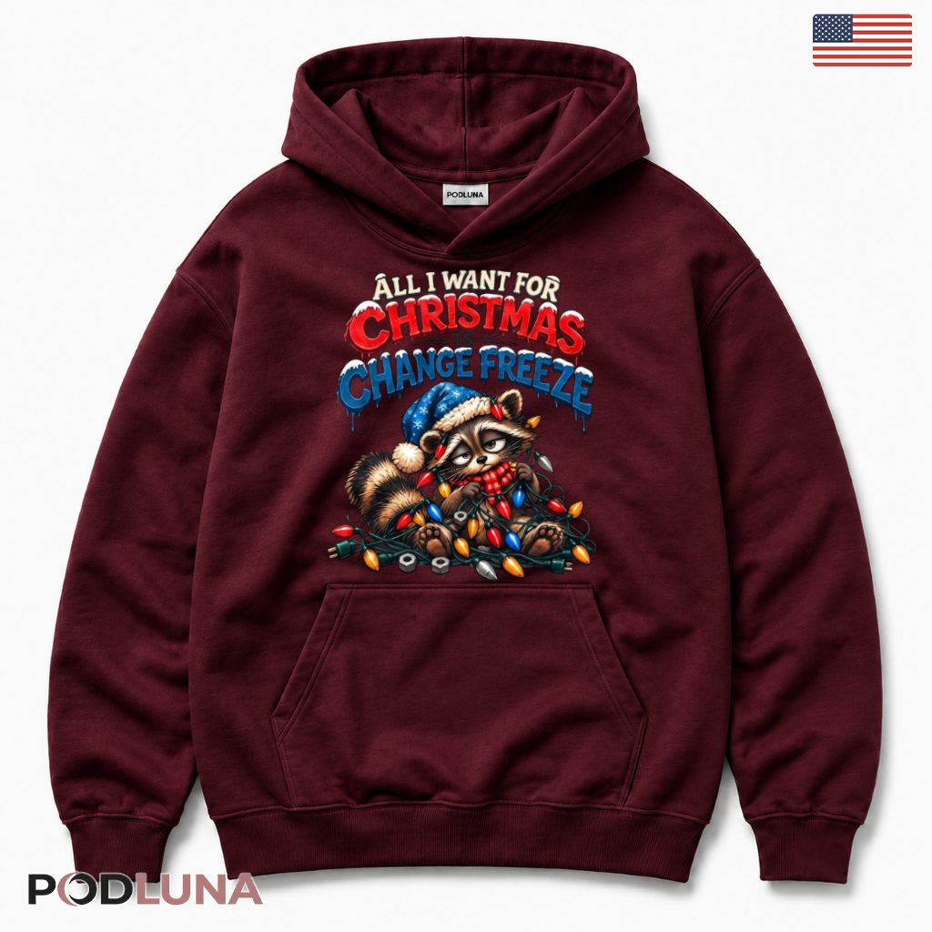 Raccoon Frozen Christmas Hoodie Change Freeze Blue Beanie Tangled Bulbs Raccoon Frozen Christmas Hoodie Change Freeze Blue Beanie Tangled Bulbs