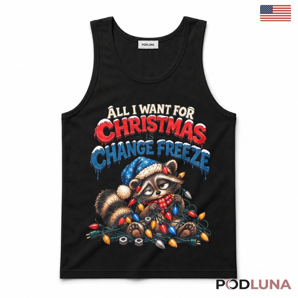 Raccoon Frozen Christmas Tank Top Change Freeze Blue Beanie Tangled Bulbs Raccoon Frozen Christmas Tank Top Change Freeze Blue Beanie Tangled Bulbs