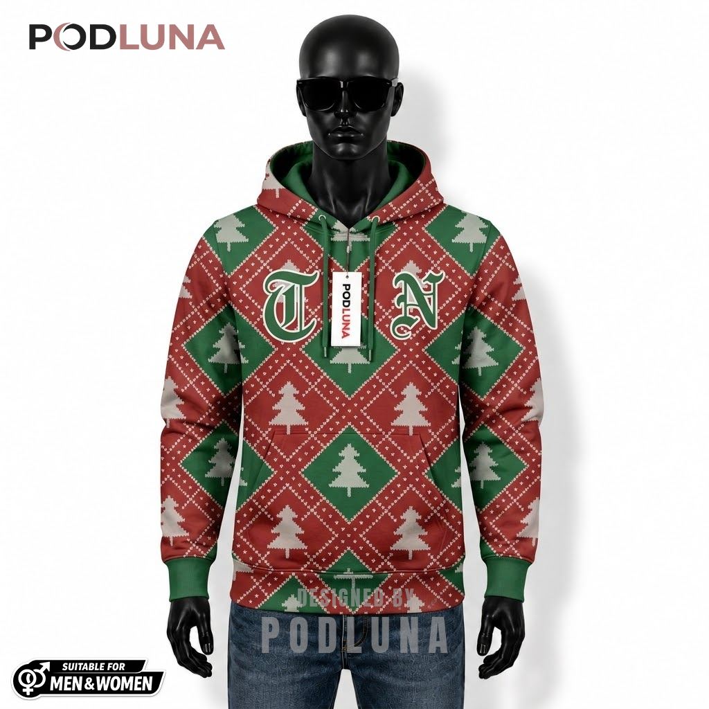 Red Green Personalized Ugly Christmas Tree 3D Hoodie 1